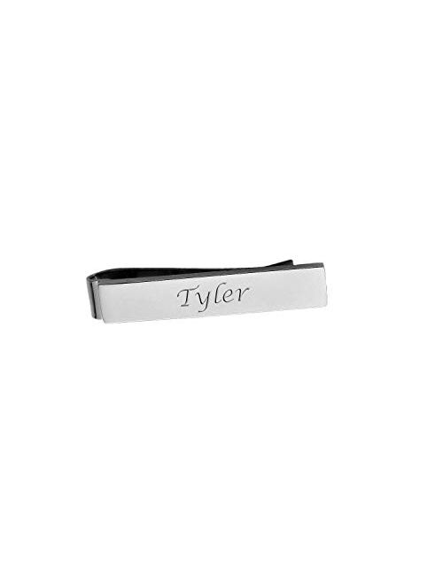 A & L Engraving Personalized Stainless Steel Silver Skinny Tie Clip Custom Engraved Free - Ships from USA