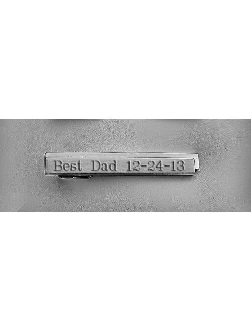 A & L Engraving Personalized Silver Modern Skinny Tie Clip Custom Engraved Free - Ships from USA