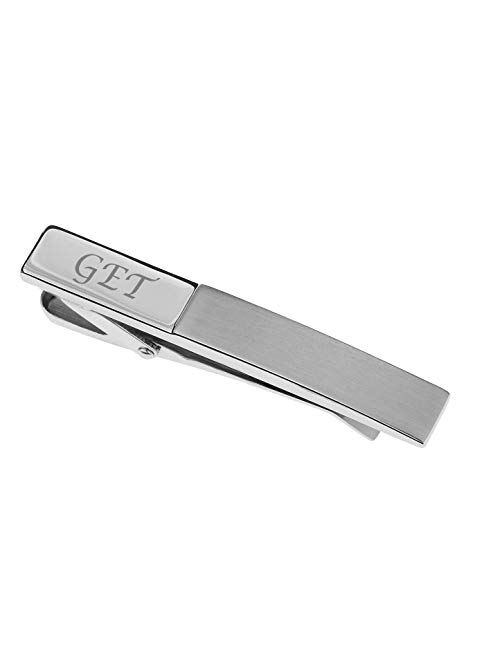 A & L Engraving Personalized Stainless Steel Silver Brushed Tie Clip Custom Engraved Free - Ships from USA