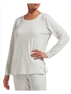 Plus Size Solid Long Sleeve Lounge T-Shirt