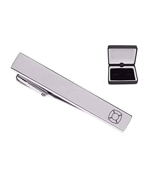 A & L Engraving Personalized Silver Stainless Steel Tie Clip for Firefighters Custom Engraved Free - Ships from USA