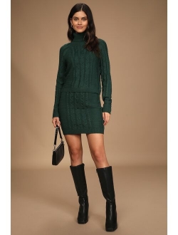 In the Cards Beige Cable Knit Two-Piece Sweater Dress