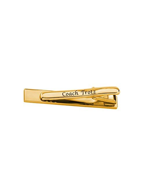 A & L Engraving Personalized Gold Stainless Tie Clip for Football Players & Coaches Custom Engraved Free - Ships from USA