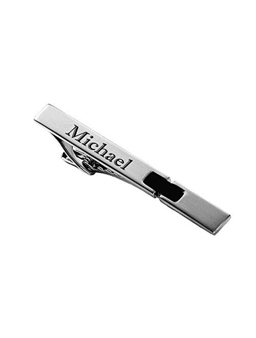 A & L Engraving Personalized Stainless Steel Silver Deco Tie Clip Custom Engraved Free - Ships from USA