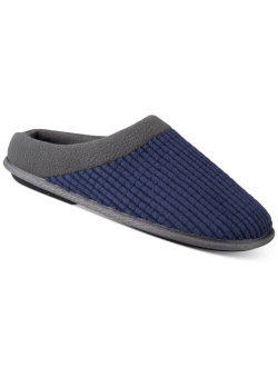 Men's Waffle-Knit Fleece-Lined Clog Slippers