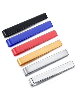 3/6pcs Mens Boys Skinny Tie Clip Set Tie Bar for Narrow Tie Gift 4cm