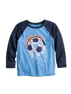 Toddler Boy Jumping Beans Soccer Raglan Active Tee