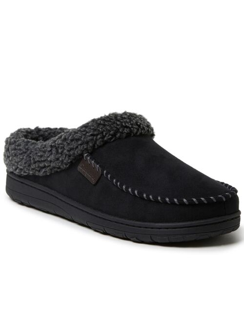 Dearfoams Men's Brendan Microsuede Moc Toe Clog Slippers