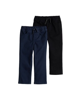 Boys 4-12 Jumping Beans 2-Pack Pull-On Twill Pants