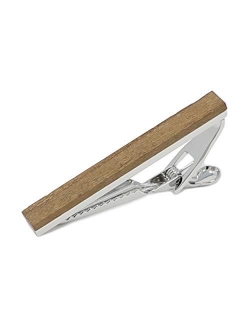 Fashion Wood Tie Clip with Box Wood Tie Slide