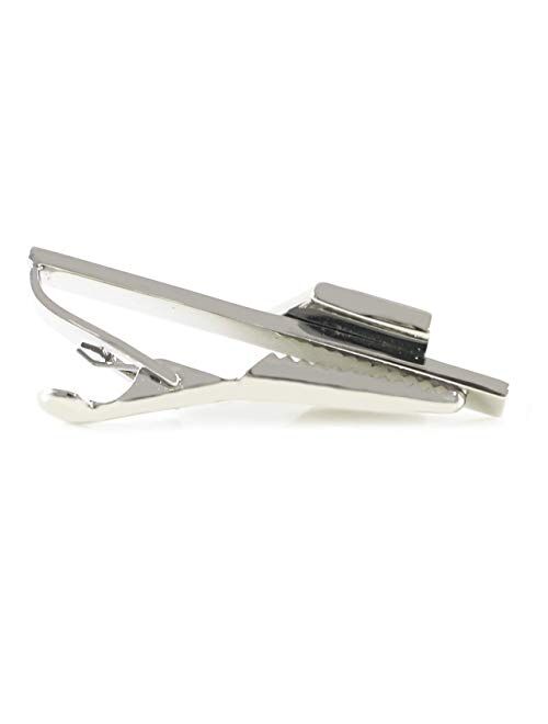 MENDEPOT Silver Tone Poker Tie Clip with Box 4 Aces Tie Clip Bridge Game Tie Clip