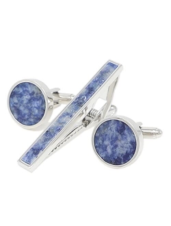 Classic Stone Cufflinks And Tie Clip Set With Gift Box Mother Pearl Cufflinks Tie Clip Abalone Men Shirt Set