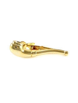 Pipe Tie Clip Gold Plated Smoking Pipe Tie Clip in Box