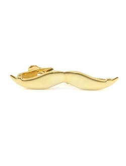 Mustache Tie Clip with Box Rhodium Plated Mustache Tie Clip