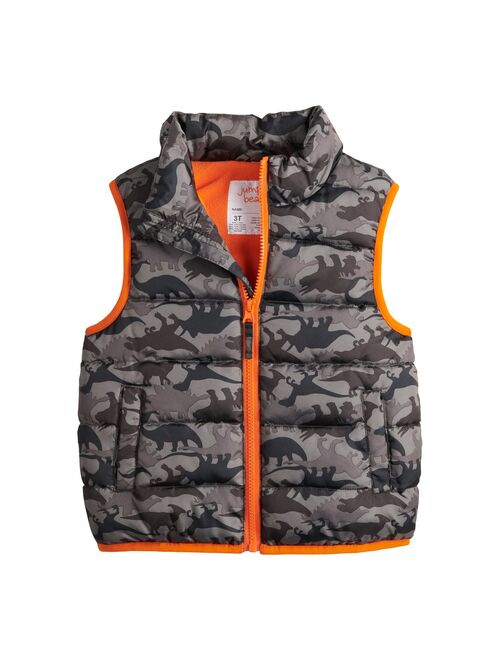 Toddler Boy Jumping Beans® Dinosaur Camo Puffer Vest