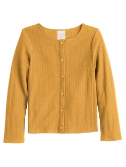 Girls 4-12 Jumping Beans Ribbed Cardigan