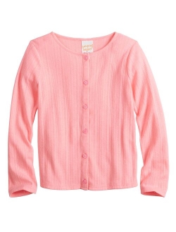 Girls 4-12 Jumping Beans Ribbed Cardigan