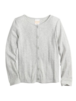 Girls 4-12 Jumping Beans Ribbed Cardigan