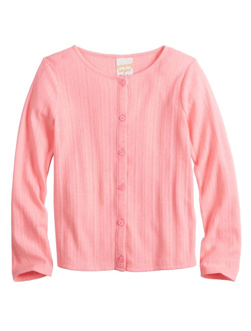 Girls 4-12 Jumping Beans® Ribbed Cardigan