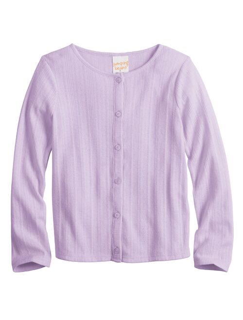 Girls 4-12 Jumping Beans® Ribbed Cardigan