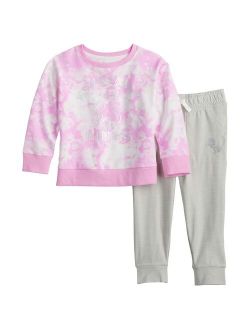 Girls' 4-12 Jumping Beans Crewneck Pullover & Jogger Set