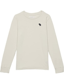 abercrombie kids Basic Logo Long Sleeve (Little Kids/Big Kids)