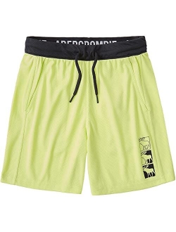 abercrombie kids Logo Mesh Shorts (Little Kids/Big Kids)