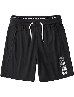 abercrombie kids Logo Mesh Shorts (Little Kids/Big Kids)