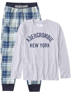 abercrombie kids Flannel Pajama Set (Little Kids/Big Kids)