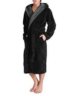 Men's Soft Fleece Plush Robe Full Length Long Bathrobe