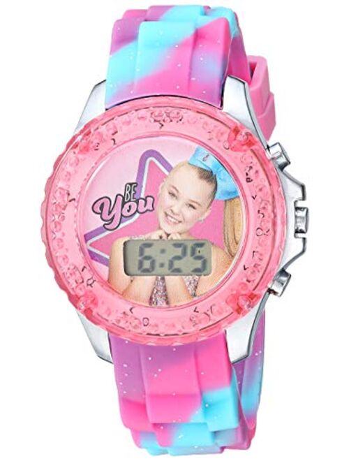 Accutime JoJo Siwa Girls' Quartz Watch with Plastic Strap, Pink, 16.3 (Model: JOJ4006)