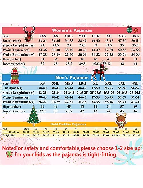 If Family Christmas Family Matching Pajamas Set Santa's Deer Sleepwear For The Family Women And Men