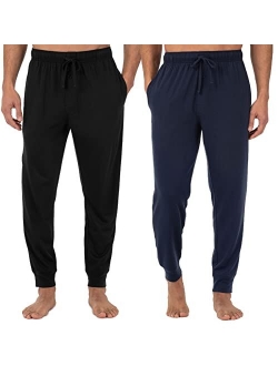 mens Jersey Knit Jogger Sleep Pant (1 and 2 Packs)