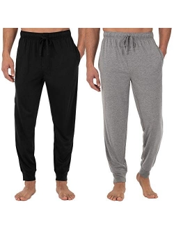 mens Jersey Knit Jogger Sleep Pant (1 and 2 Packs)