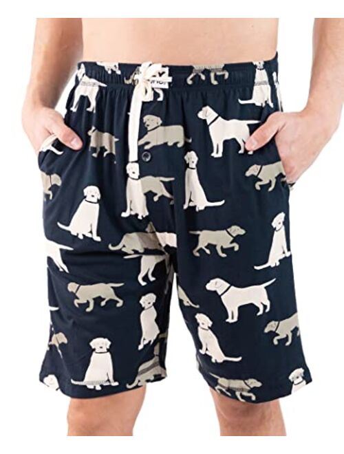 Lazy One Pajama Shorts for Men, Men's Separate Bottoms, Cotton Loungewear