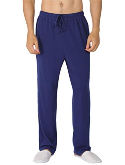 YIMANIE Men's Pajama Pant Cotton Comfy Soft Lounge Sleep Pants Black,Navy,Gray,Red,Blue S-XXXL