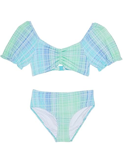 Seafolly Mini Me Portofino Puff Sleeve Bikini Set (Big Kids)