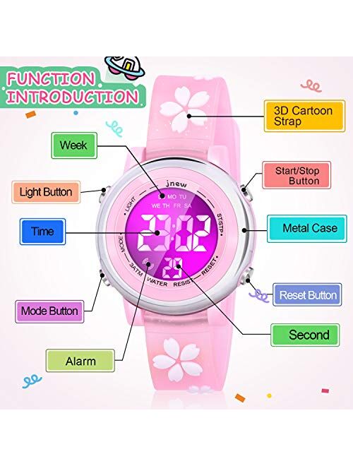 Viposoon 3D Kids Waterproof Watch Toys - Best Toys Gifts for Girls Age 3-10