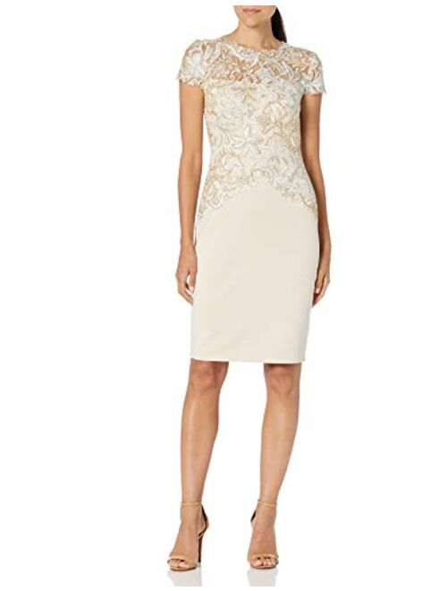 Tadashi Shoji Polyester Sleeveless High Low Dress