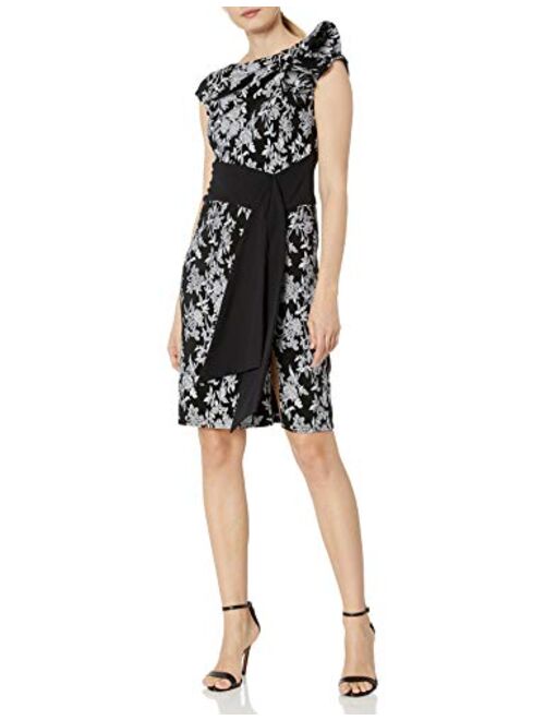 Tadashi Shoji Polyester Sleeveless High Low Dress