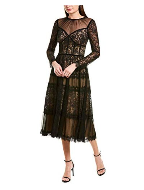 Tadashi Shoji Women's L/S All-Over Lace Dress