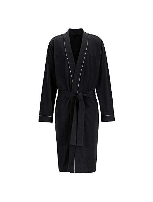 HOLOVE Men’s Cotton Robe Plus Size Bathrobe Lightweight Spa Soft Sleepwear