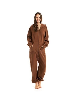 XMASCOMING Women's & Men's Hooded Fleece Onesies One-Piece Pajamas