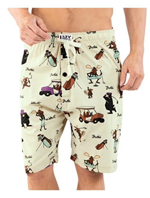 Lazy One Pajama Shorts for Men, Men's Separate Bottoms, Cotton Loungewear