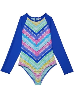 Hobie Kids Festival Tie-Dye Long Sleeve Swimsuit (Big Kids)