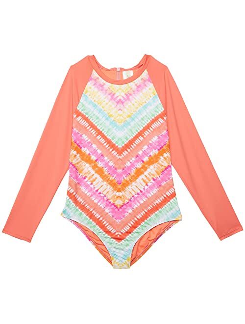 Hobie Kids Festival Tie-Dye Long Sleeve Swimsuit (Big Kids)