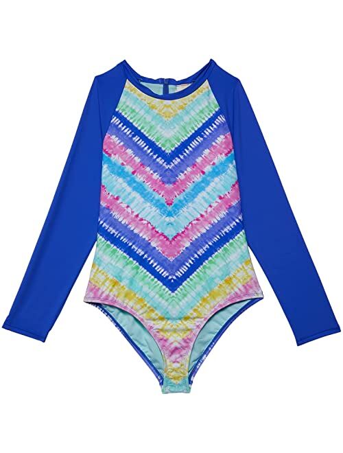 Hobie Kids Festival Tie-Dye Long Sleeve Swimsuit (Big Kids)