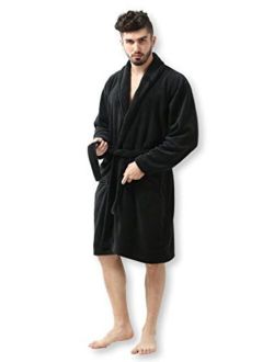 Pembrook Men's Bathrobes with Pockets - Fleece Robe for Men | Fuzzy Bathrobe for Men