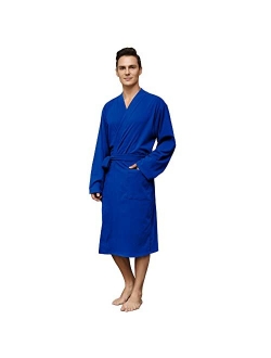 Vulcanodon Mens Lightweight Robe, Soft Robes for Men with Pockets Bathrobe Mens