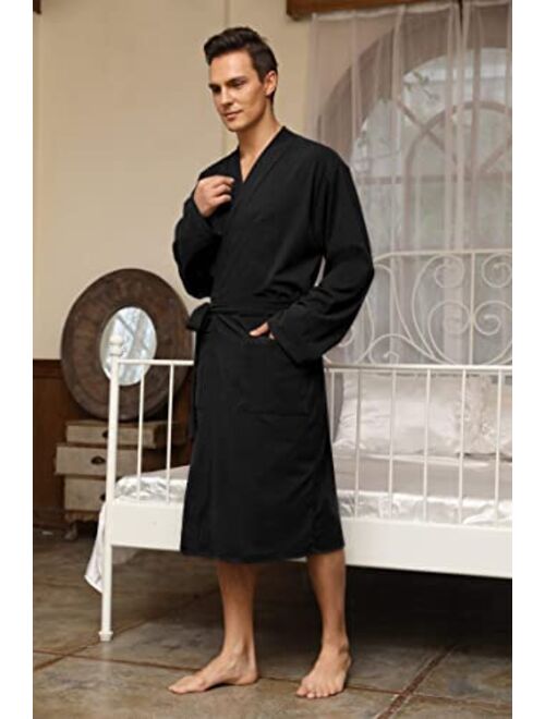 Vulcanodon Mens Lightweight Robe, Soft Robes for Men with Pockets Bathrobe Mens